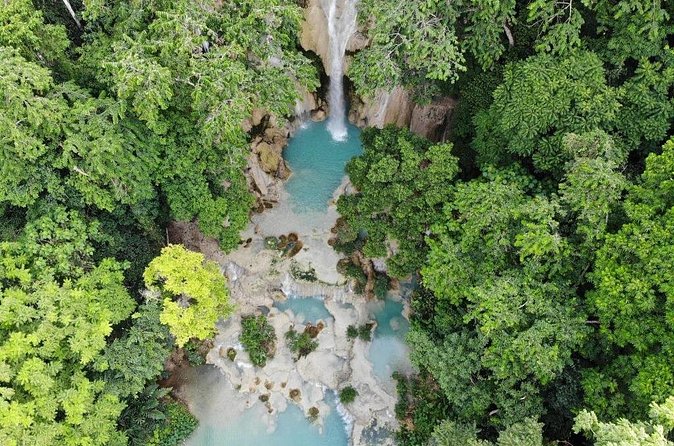 Day Trek to Kuangsi Waterfall and Bear Sanctuary - Luang Prabang full day tour - Reaching the turquoise pools of Kuang Si
