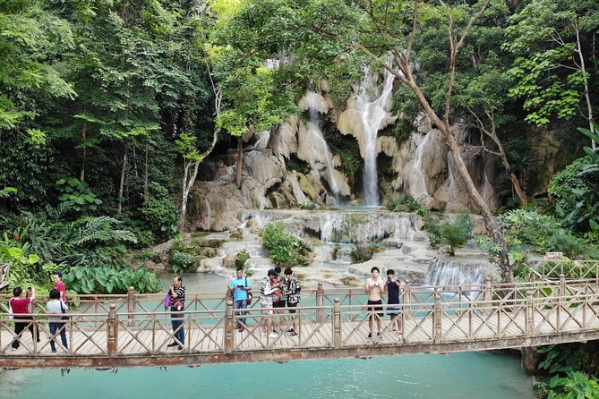 Full Day Trek to Kuang Si Waterfalls, Remote Village - The Mekong cruise brings the long day home