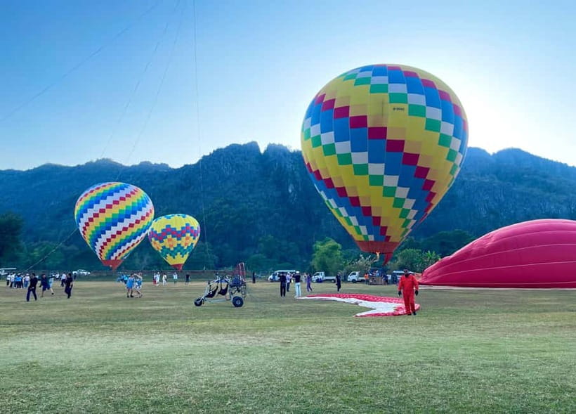 Hot Air Balloon in VangVieng pick up-drop off - Thirty Minutes Over the Nam Song River