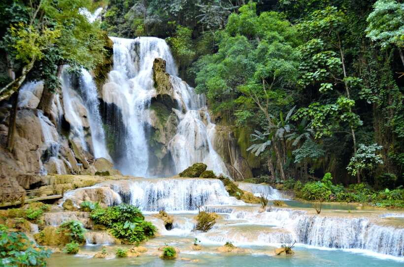 Kuang Si Waterfall, Tree Top Cafe, Ziplining - Timing, transport, and the private format