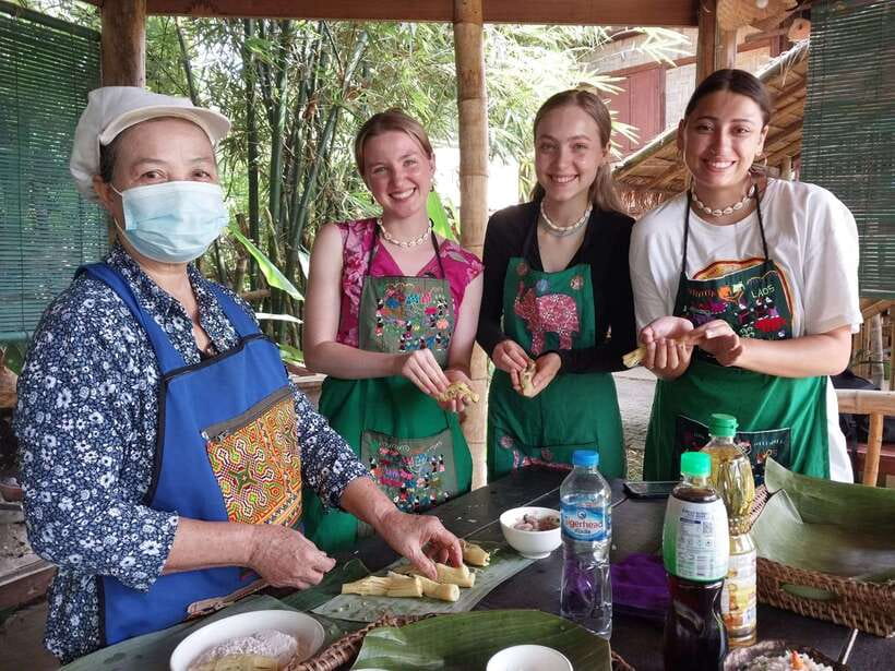 Luang Prabang: Bamboo Experience & Kuang Si Falls Tour - Bamboo in Lao daily life