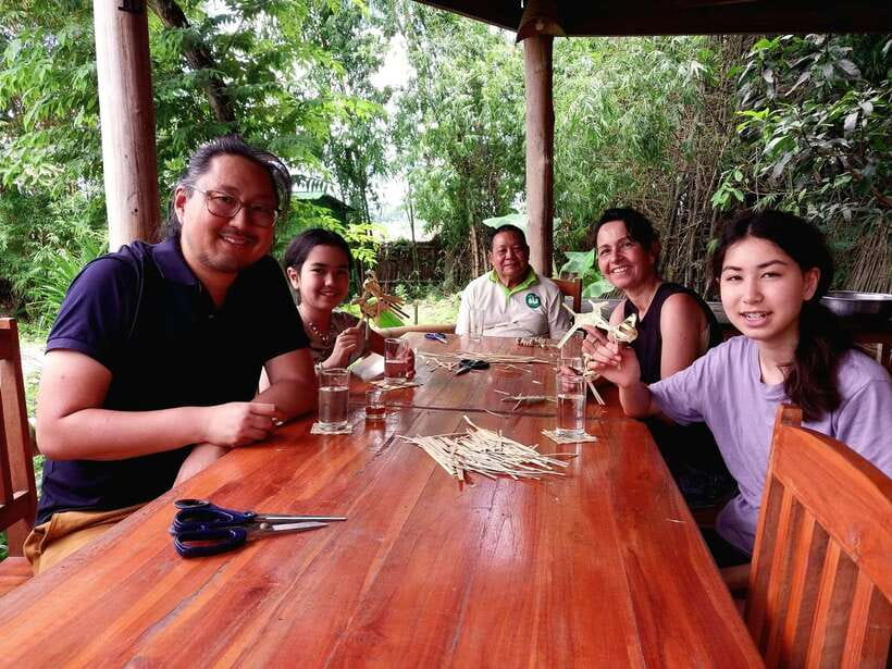 Luang Prabang: Bamboo Weaving Workshop & Cooking Class - Cooking with bamboo shoots over a local fire