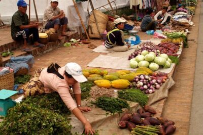 Luang Prabang Early Morning Alms Giving and Wet Market