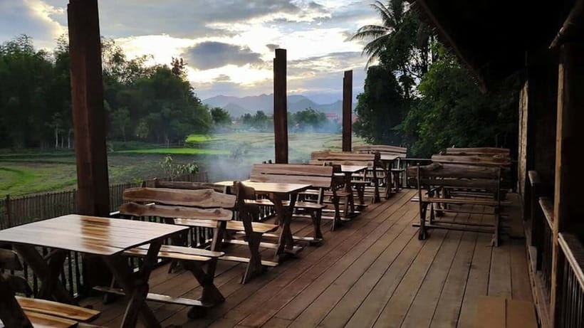Luang Prabang: Evening Cooking Class & Local Baci Ceremony - Cooking five Lao dishes in a charcoal kitchen