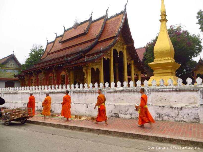 Luang Prabang: Foodie Walking Tour & Monk Blessing - Tasting snacks instead of just taking pictures