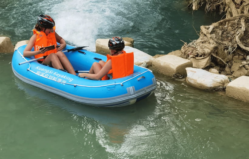 Luang Prabang: Kuang Si Waterfall Jungle Rafting - Reaching the launch point near Kuang Si