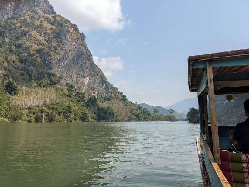 Nong Khiaw to Luang Prabang, Mekong & Nam Ou River Cruise - 8:45 AM at the Nong Khiaw bridge