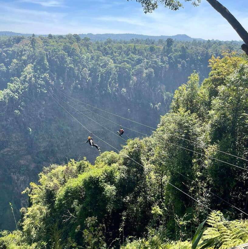 Pakse: Mystic Falls & Timeless Temples of Southern Laos Tour - Tad Fane and the dramatic twin cascades