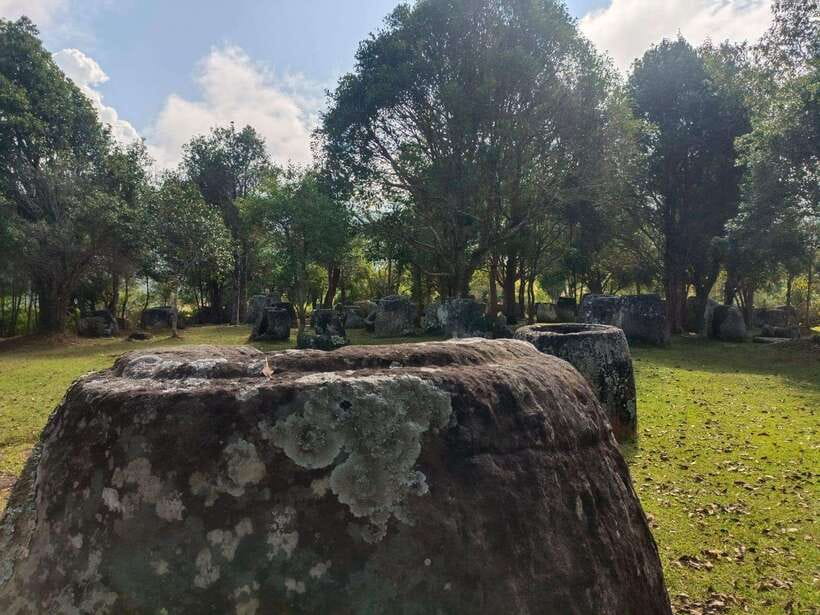 Plain of jars share group tour - Site 2 at Ban Nakho, where the views improve