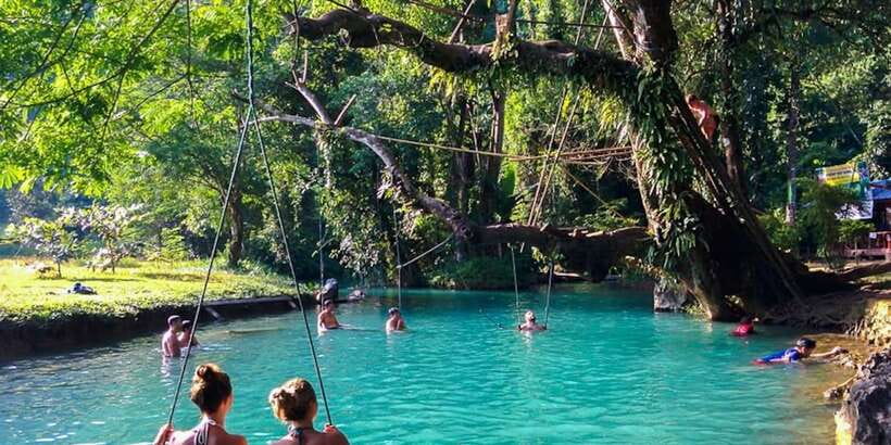 Vang Vieng: Blue Lagoon and Countryside Bike Tour with Lunch - The final stretch through villages and dirt roads