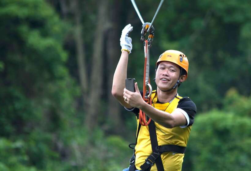 Vang Vieng: Half-Day Zip Lining with Cave Exploration Option - Key points at a glance