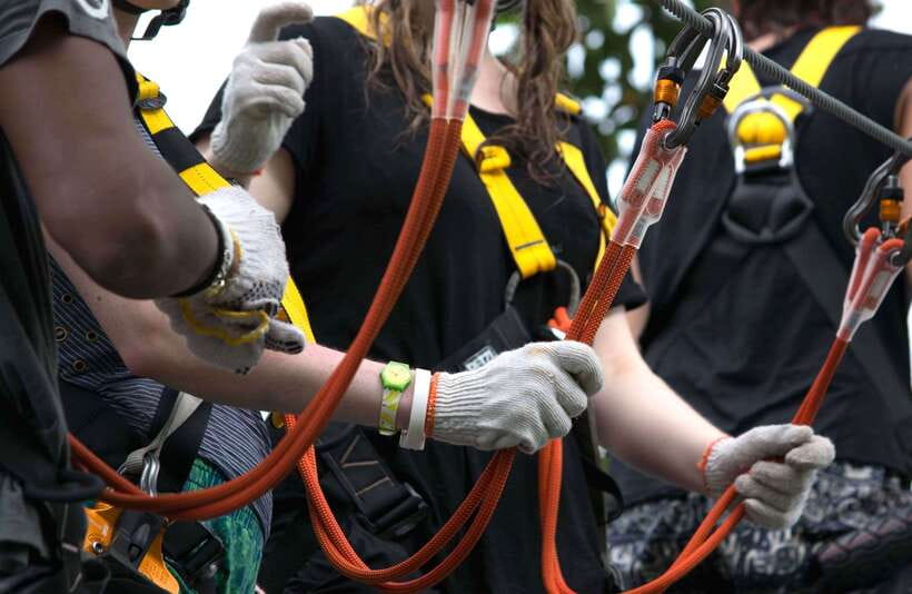 Vang Vieng: Half-Day Zip Lining with Cave Exploration Option - Green views above the Nam Song area