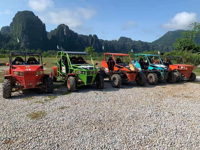 Vang Vieng: Hot Air Balloon and Go Kart Ride - Two big views in one Vang Vieng day