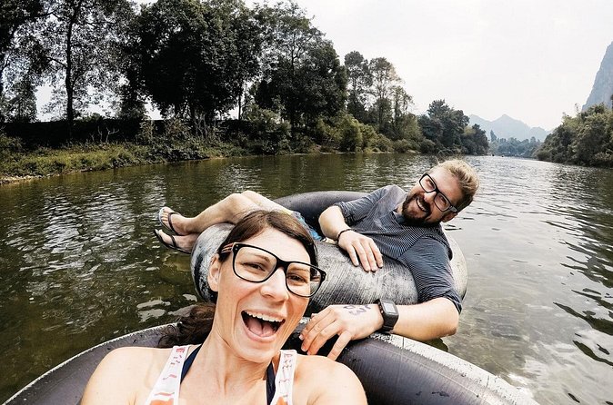 Vang Vieng Kayaking Fun Rapid and Float Tour - Paddling the Nam Song River