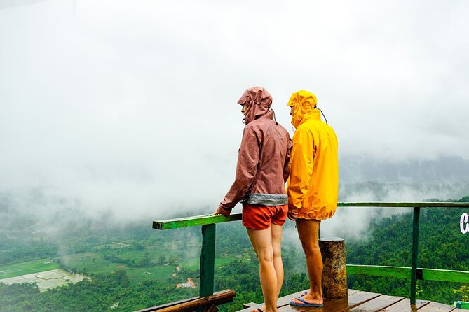 Vang Vieng Tour B - Nam Xay Viewpoint Hike & Blue Lagoon 1 Tour - The Climb to Nam Xay Viewpoint